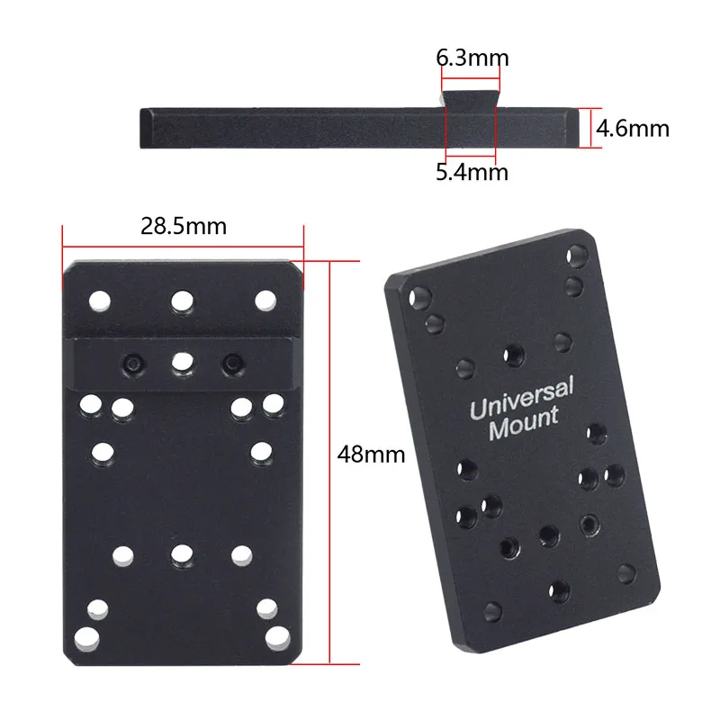 Universal Glock Scope Mount Plate Tactical Hunting Pistol Red Dot Scope Optics Base for Glock 17 19 Handgun MROS Adapter