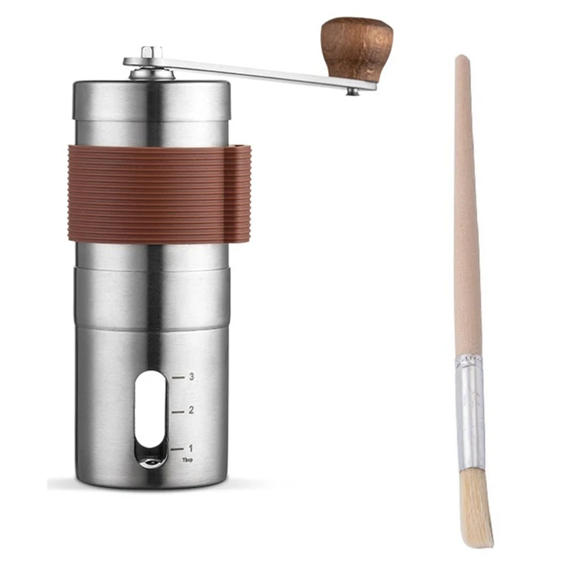 

Manual Coffee Grinder,Stainless Steel Coffee Grinder,Hand Crank Bean Mill,Coffee Mill For Home/Office/Traveling