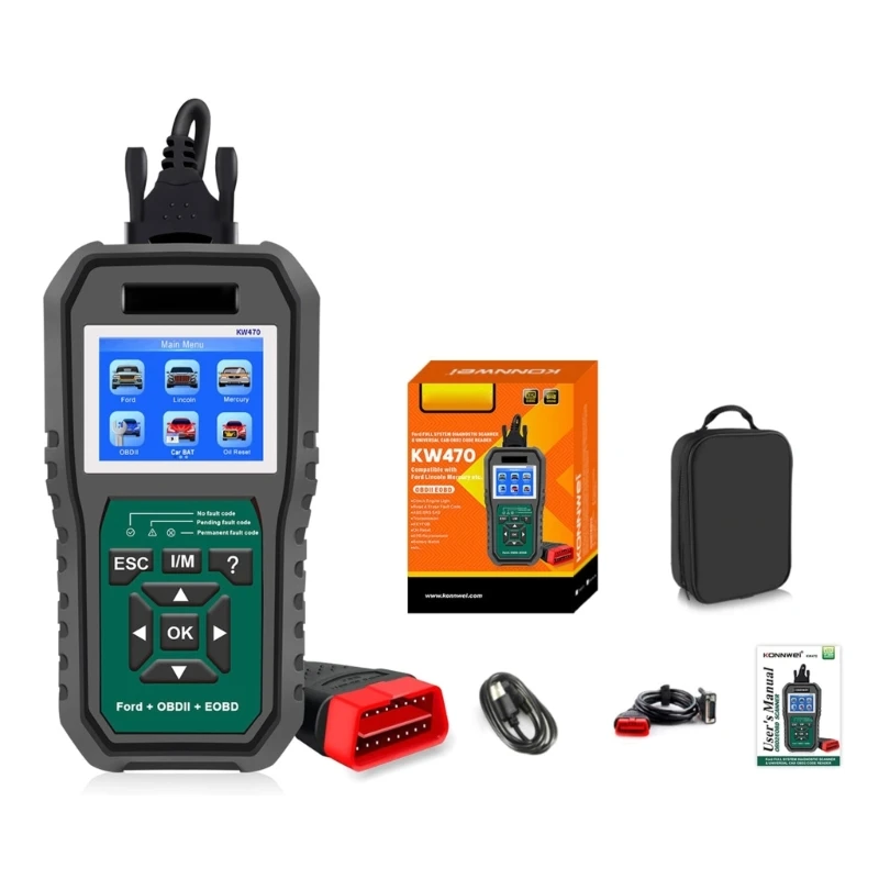 

KW470 Diagnostic Scanner Automotive Engine Fault Code Reader Vehicle Scan Tool