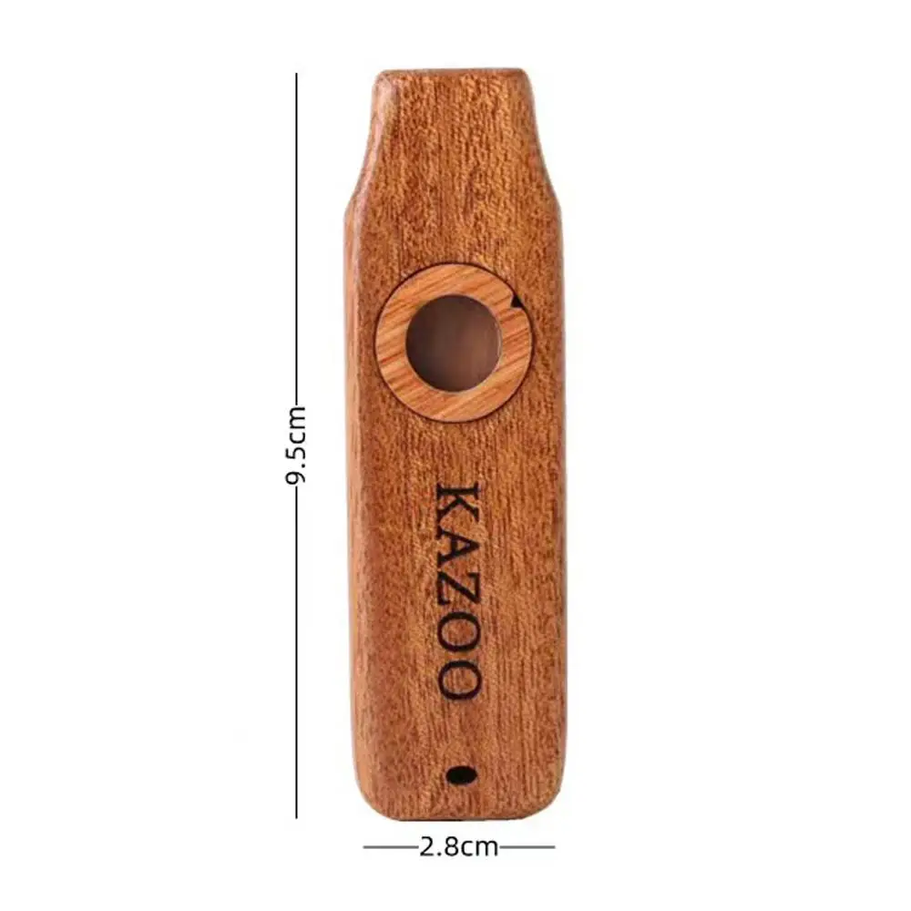 Wooden Kazoos Wooden Kazoo Flute for Beginners Professional Accompaniment Kazoo with Diaphragm Musical Instrument for Acoustic Guitar Ukulele