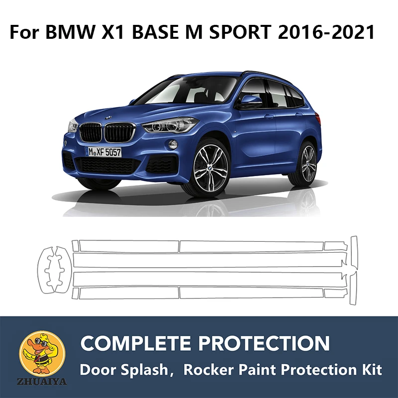 

PreCut Rocker Panels Paint Protection Clear Bra Guard Kit TPU PPF For BMW X1 BASE M SPORT 2016-2021