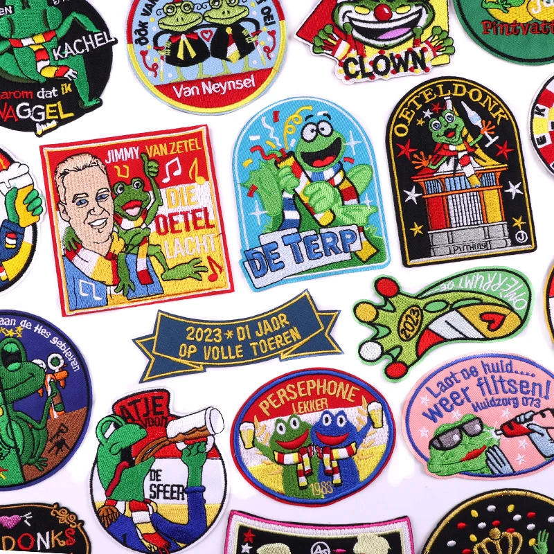 

Embroidery Patch Netherland Oeteldonk Embroidered Patches Iron On Patches Carnival For Netherland Patches For Clothing Sew DIY