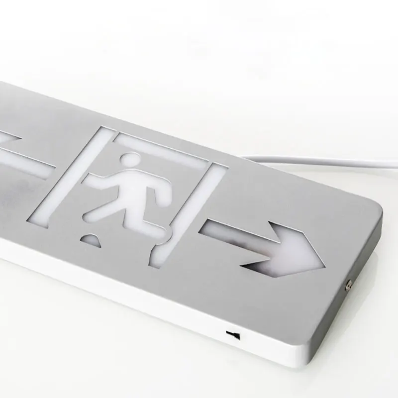 Emergency Light Indicator Lamp Exit Sign Led Light Fire Safety Warning Lighting For Public Locations With Battery Backup