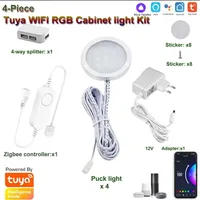 ไฟใต้ตู้ Tuya WIFI DC12V RGB ปรับสีได้ ไฟเพ็กซ์หรี่แสงได้ สำหรับเทศกาล ตู้เสื้อผ้า ห้องนอน ห้องครัว ใช้ได้กับ Alice Alexa และ Google Home 3