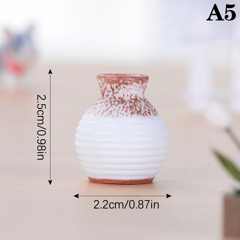Charming Resin Miniature Vase for Garden and Home Decor
