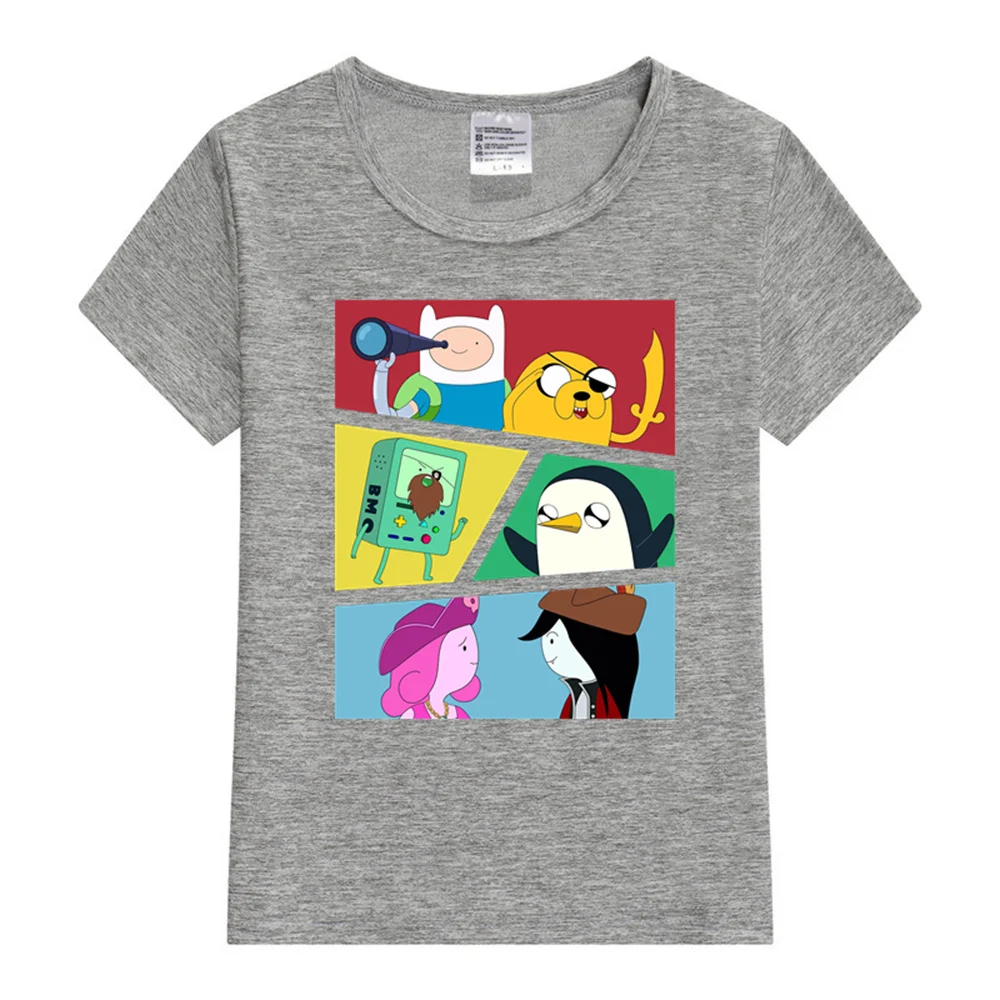 Adventure Time Pirates Kids T-Shirt Print Children T-Shirt Kawaii Boy Girl Tee Shirts Fashion Harajuku Cute Cartoons Funny Tops 2