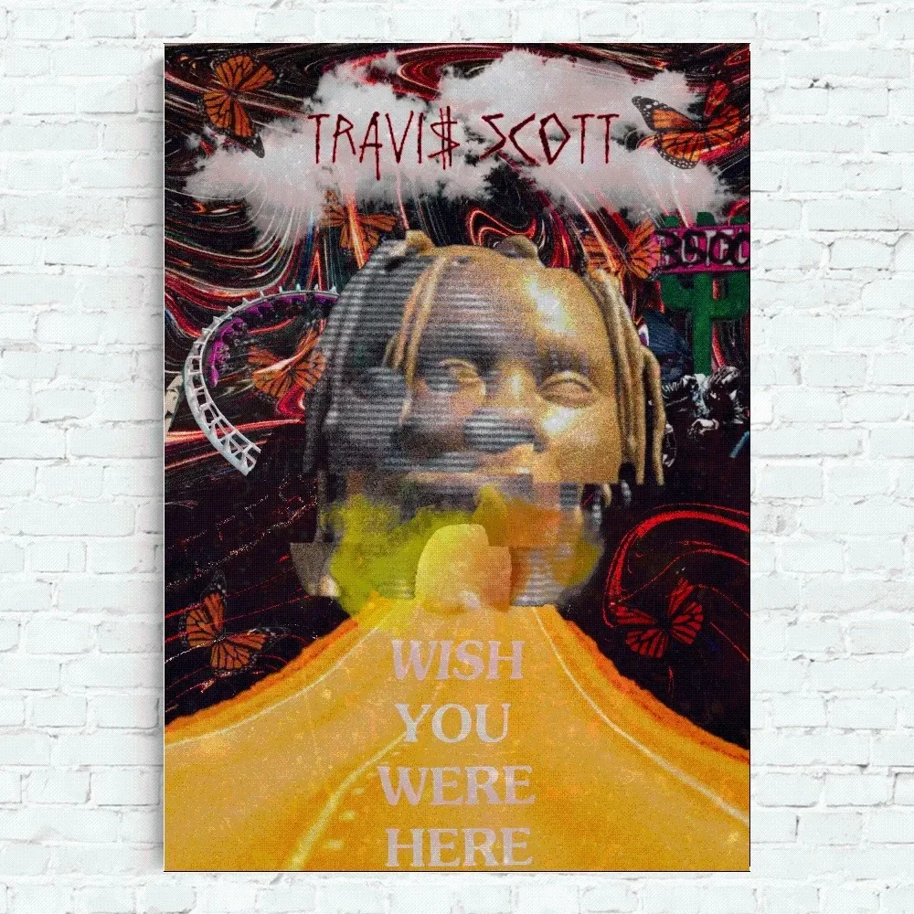 T-Travis S-Scott Cactus Jack Poster Home Office Parede Quarto Sala