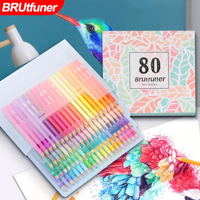 Brutfuner Macaron 50/72/80 Color Pencil Professional Pastel