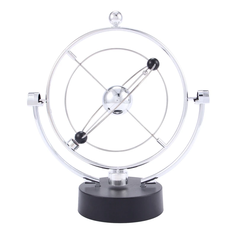 

Perpetual Motion Desk Sculpture Toy - Kinetic Art Galaxy Planet Balance Mobile - Magnetic Executive Office Home Decor Tabletop T