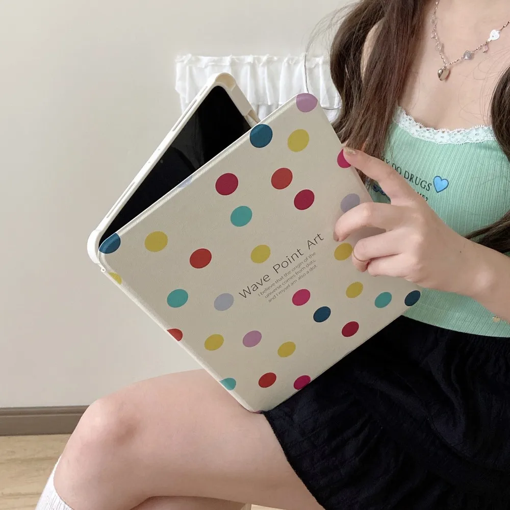 Cute Colorful Dot Tablet Case For Apple iPad