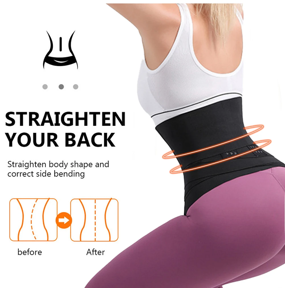 shapewear for tummy Waist Trainer Body Shaper Tummy Slimming Plus Size Wrap Waist Trimmer Belt Women Sweat Belly Snatch Bandage Compression Wrap tummy control underwear