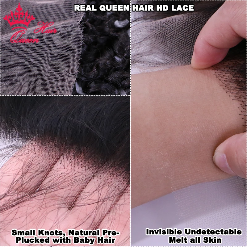 Top Quality Hair Bundles With HD Lace Frontal Melt Skins Brazilian Raw Human Hair Extensions HD Lace Closure With Bundles