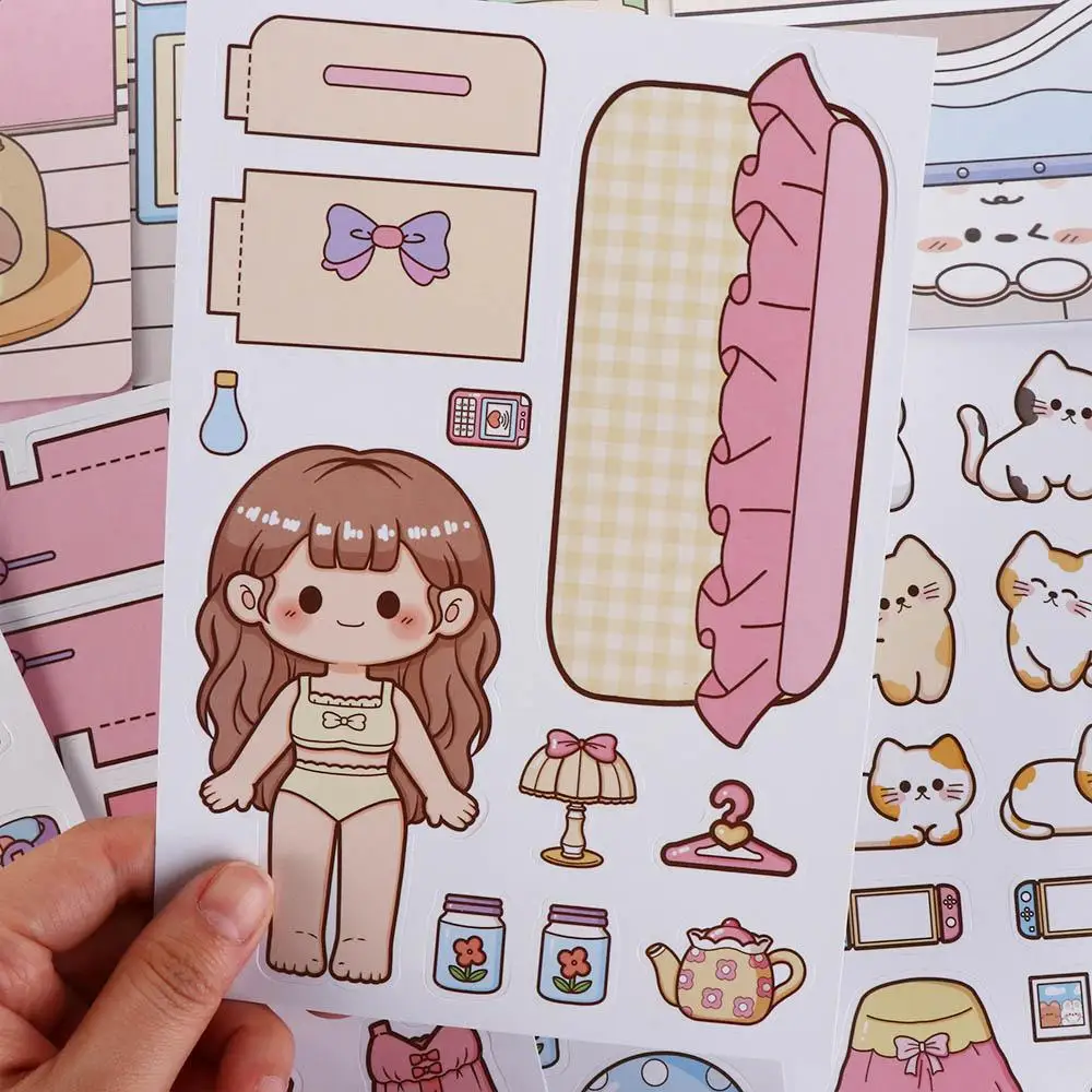 Sticker Book Pinch Music Quiet Book Cute Paper Kawaii Telado Busy Book Anime Activity Books Toddlers