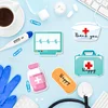 12 Styles, Nurse Doctor Pills Stationery Notes Hand Account Stickers Office Stationery Notebooks 3