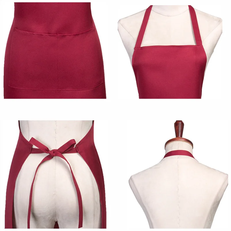 Hot Sale Cooking Kitchen Apron Chef Waiter Cafe Shop BBQ Hairdresser Aprons Bibs Workwear Kitchen Accessory Print