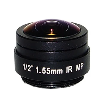 Focusafe Obiettivo Fisheye 5 Megapixel con Attacco CS 1/2" 1.55mm 185 gradi per Videosorveglianza Panoramica