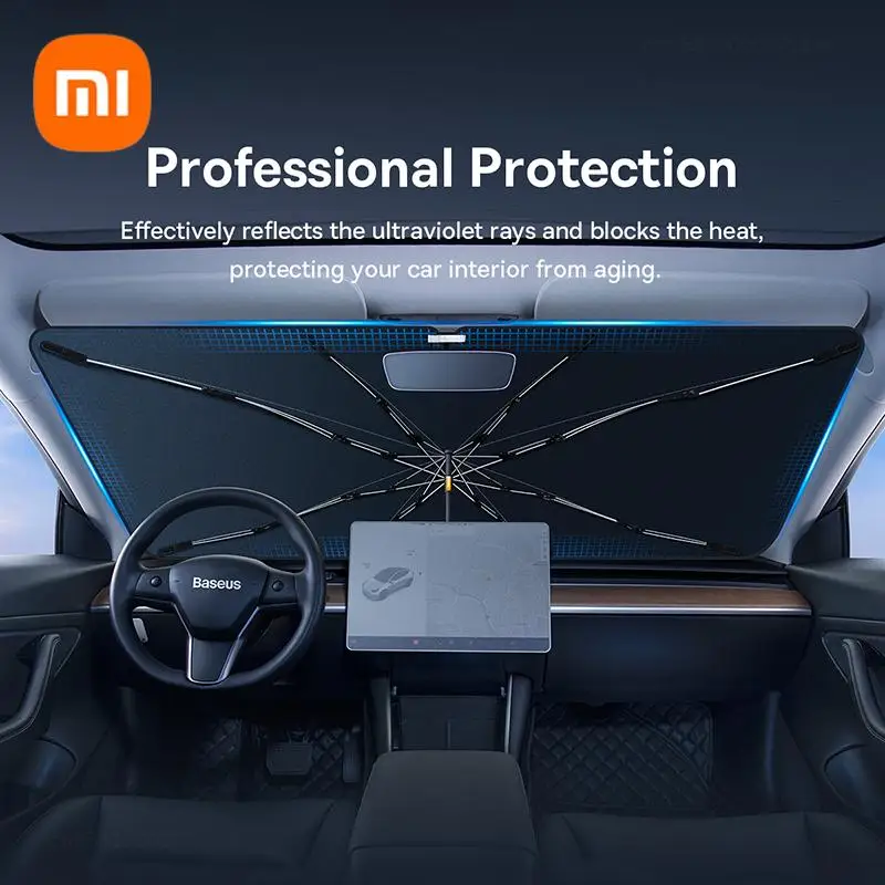 Xiaomi Baseus Car Windshield Sunshades Cover Foldable Sun Visor Shade Umbrella Sunblind Blocks UV Ray Protection Front Window