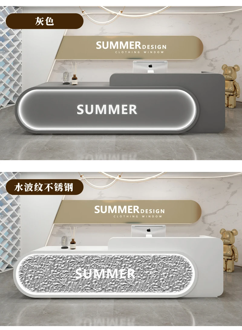 Description Picture 5 of itemExecutive Shop Reception Desks Mobile Pulpit Futuristic Service Reception Desks Cashier Mesa De Escritorio Modern Furniture