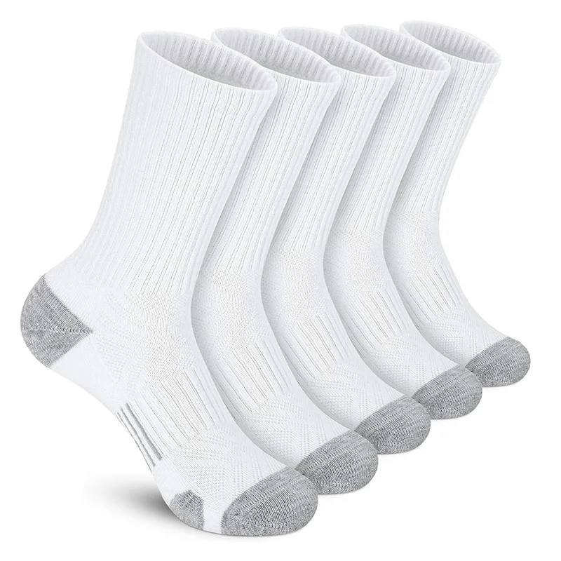 Chaussettes sport performance running mi-mollet - Respirantes amorties pour pêche endurance