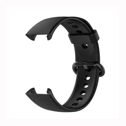 Premium Silicone Strap with Soft Case - Replacement Watchband for Xiaomi Mi Watch/Redmi/Poco (Black Band)
