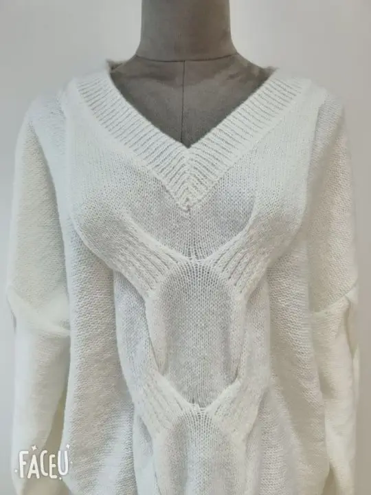 Women Sweater Pullover 2021 Female Knitting Overszie Long Loose Elegant Knitted Thick Outerwear Woman Winter Sweaters Pink White sweater hoodie
