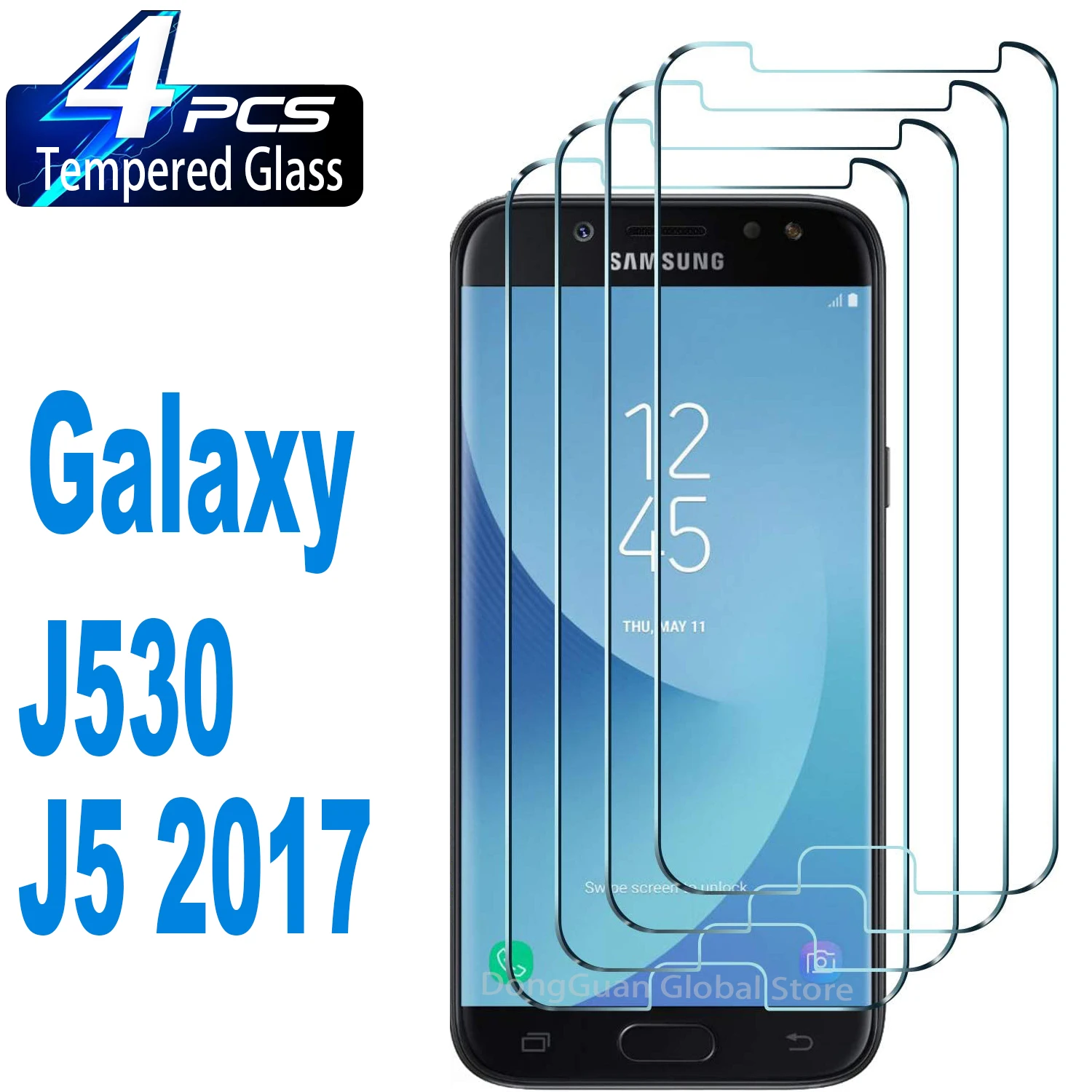 

2/4Pcs Tempered Glass For Samsung Galaxy J5 2017 J530 Screen Protector Glass