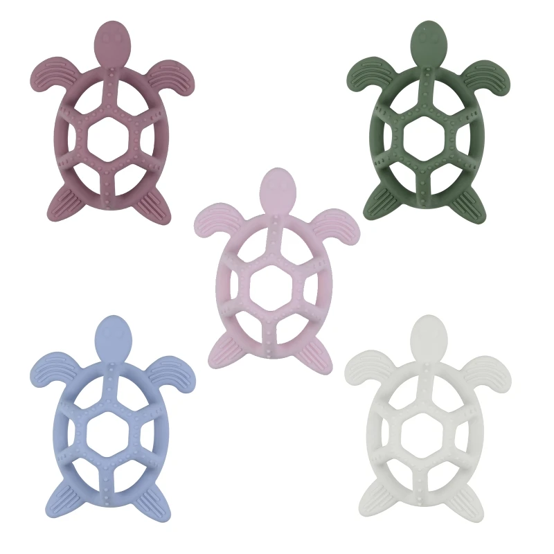 

Мультяшные милые животные в форме черепахи, кольцо для прорезывания зубов, детский прорезыватель, силиконовые бусины, пустышка,