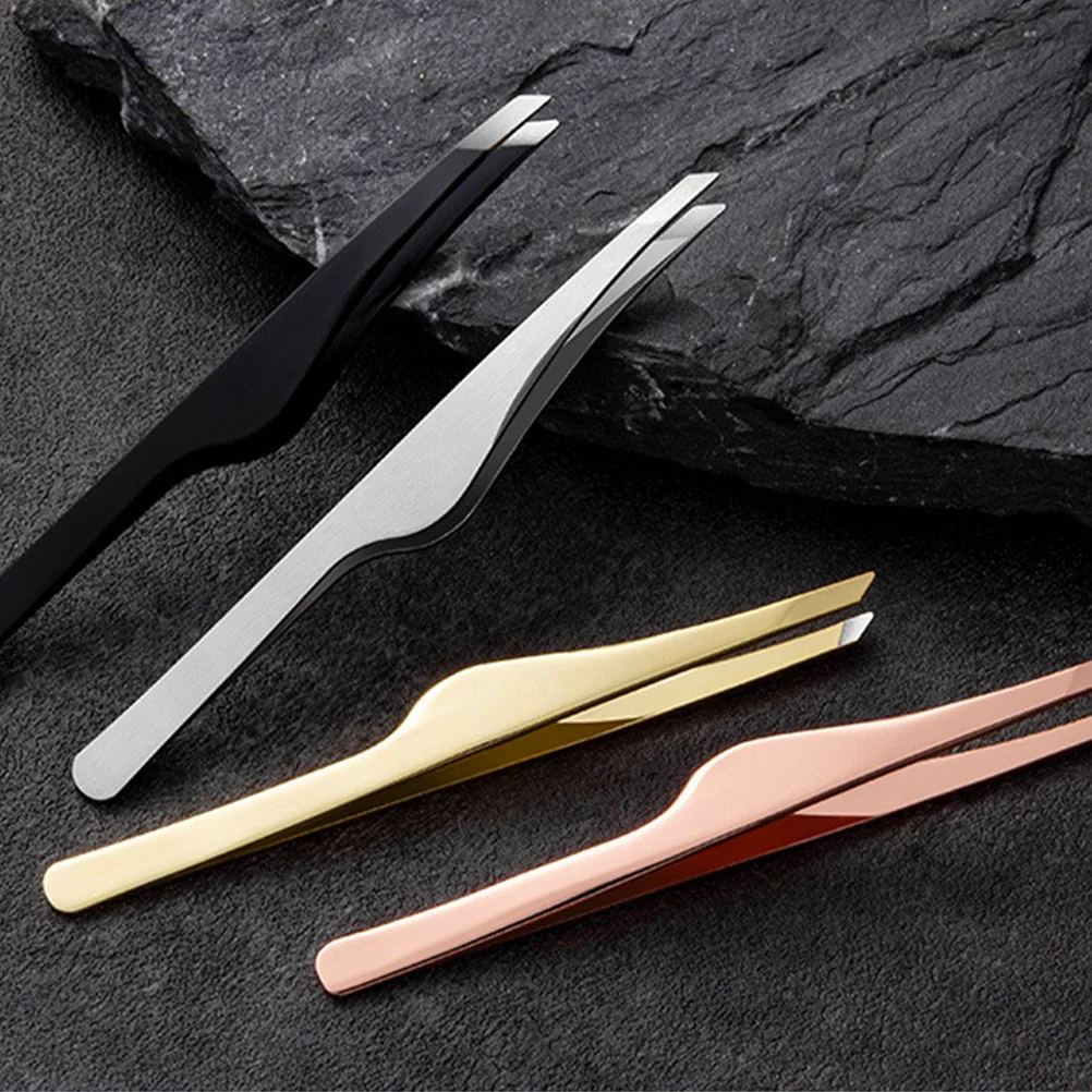 

4pcs Eyelash Tweezers Eyebrow Tweezers Eyelash Extension Tweezers Lash Clips Lash Tools