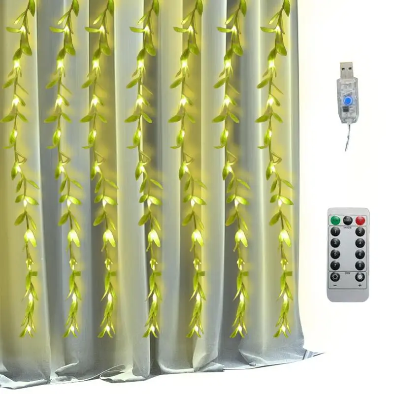 

Fairy Lights With Vines Greenery Vines LED String Light Fake Ivy Lights Artificial Vines Fairy Lights Battery Powered Realistic