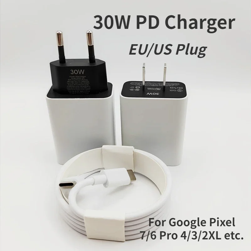 Power Adapter Pixel 4a Charger Wattage 30W PD Fast USB-C Charger