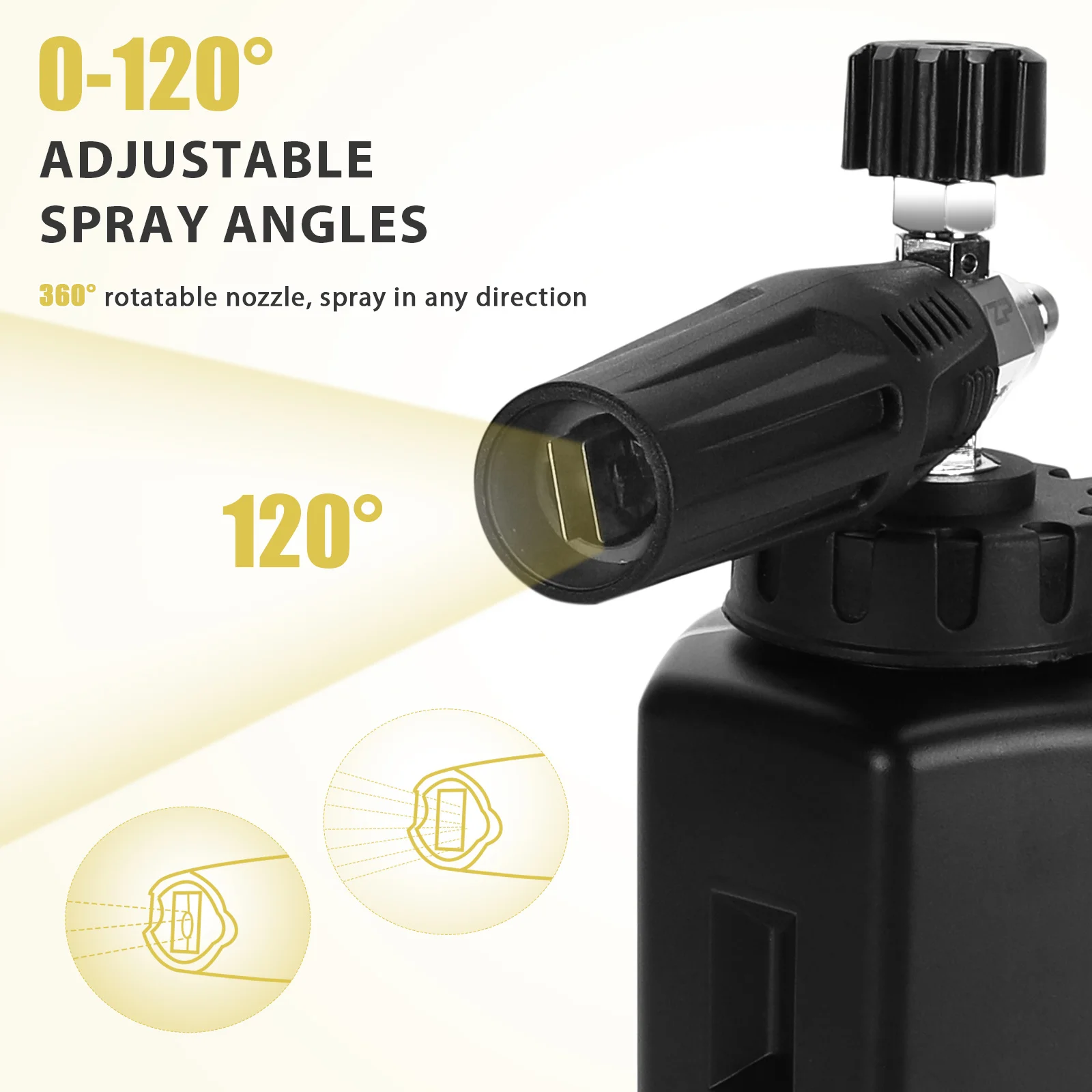 Large Capacity High Pressure Foam Gun Pot 1000ml Foam Gun Pot Adjustable Spray Shape Efficient Cleaning Portable Car Wash Tools 5