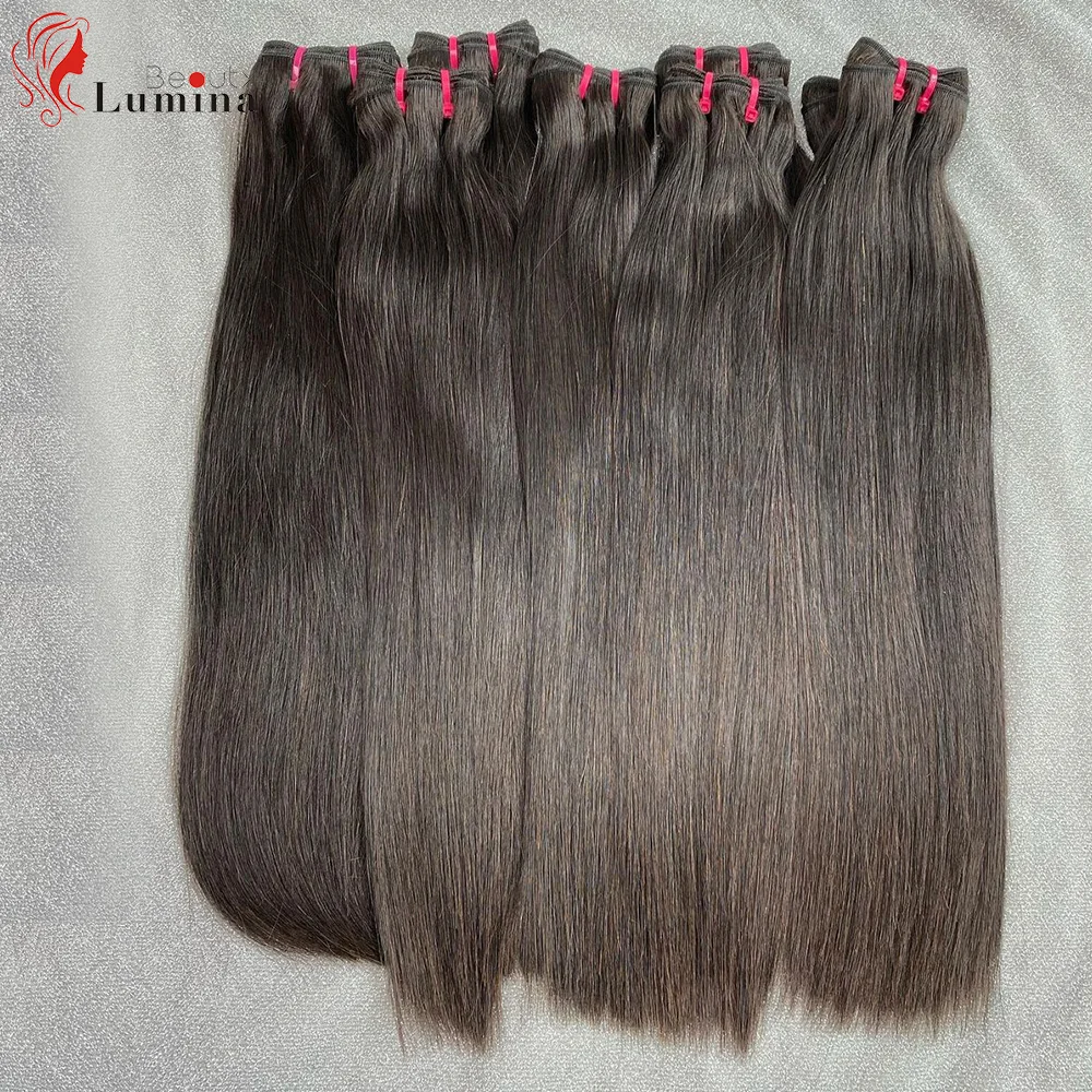 Fasci di capelli Super Double Drawn biondo miele affare biondo 613 fasci di tessuto dei capelli estensioni dei capelli umani brasiliani al 100% - immagine 4