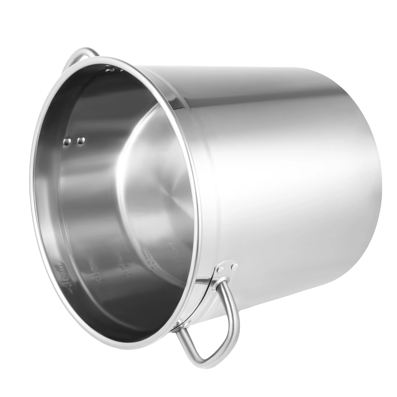 BYMAOCAR Großer Induktions-Suppentopf, 35 Liter, Edelstahl mit Deckel, Durchmesser 36 cm, Dicke 1,2 mm – Detail 3