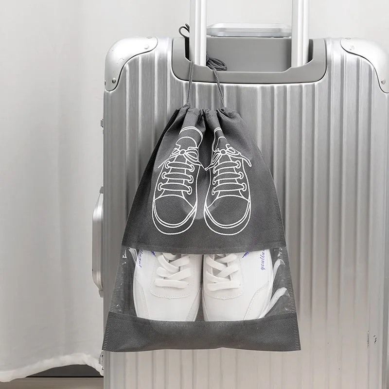 10pcs Shoe Storage Bag Made of Non-woven Fabric Dust-proof and Moisture-proof Travel Artifact Shoe Storage Household Shoe Cover 3