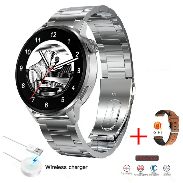 2022 NFC Bluetooth Call Smart Watch Men Sport GPS Track Watch Wireless Charging Heart Rate ECG PPG Smartwatch For Huawei Xiaomi 