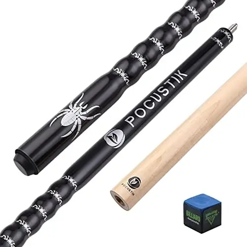 

POCUSTIK 58" Pool Cue Stick 18/19/20/21 Oz, Canadian Maple Billiard Cue Sticks with 13mm Tip, House Bar Ergonomic Pool Table