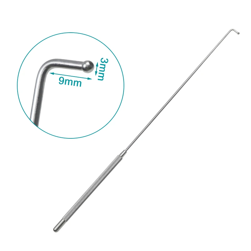 1pcs 278mm Dual Channel Nerve Root Probe Spinal Nerve Probe Lumbar Pedicle Probe Orthopedic Instrument Stainless Steel
