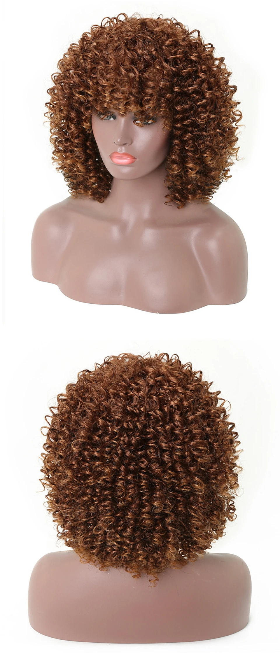 Perucas de Cabelo Sintético para Preto Fibra de Alta Yiyaobess Africano Americano Marrom Cinza Ombre Peruca Curta Encaracolado Natural Mulher Temperatura 12 Computers & Electronics