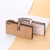 New Women Wallet Multifunctional Fashion PU Leather Long Wallets Multi-card Position Clutch Buckle Zipper Student Wallet 2
