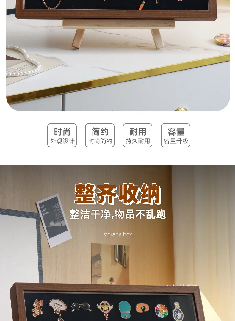 Wall-Mounted Clear Acrylic Badge Display Case Dustproof Pin Medal Storage Box for Collectibles Brooches Commemorative Badges