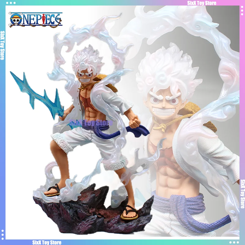 

Аниме-фигурка Луффи, 28 см, Луффи, снаряжение 5, коллекционная Статуэтка с молнией, модель, статуэтка, кукла, хобби, искусственные игрушки, подарки