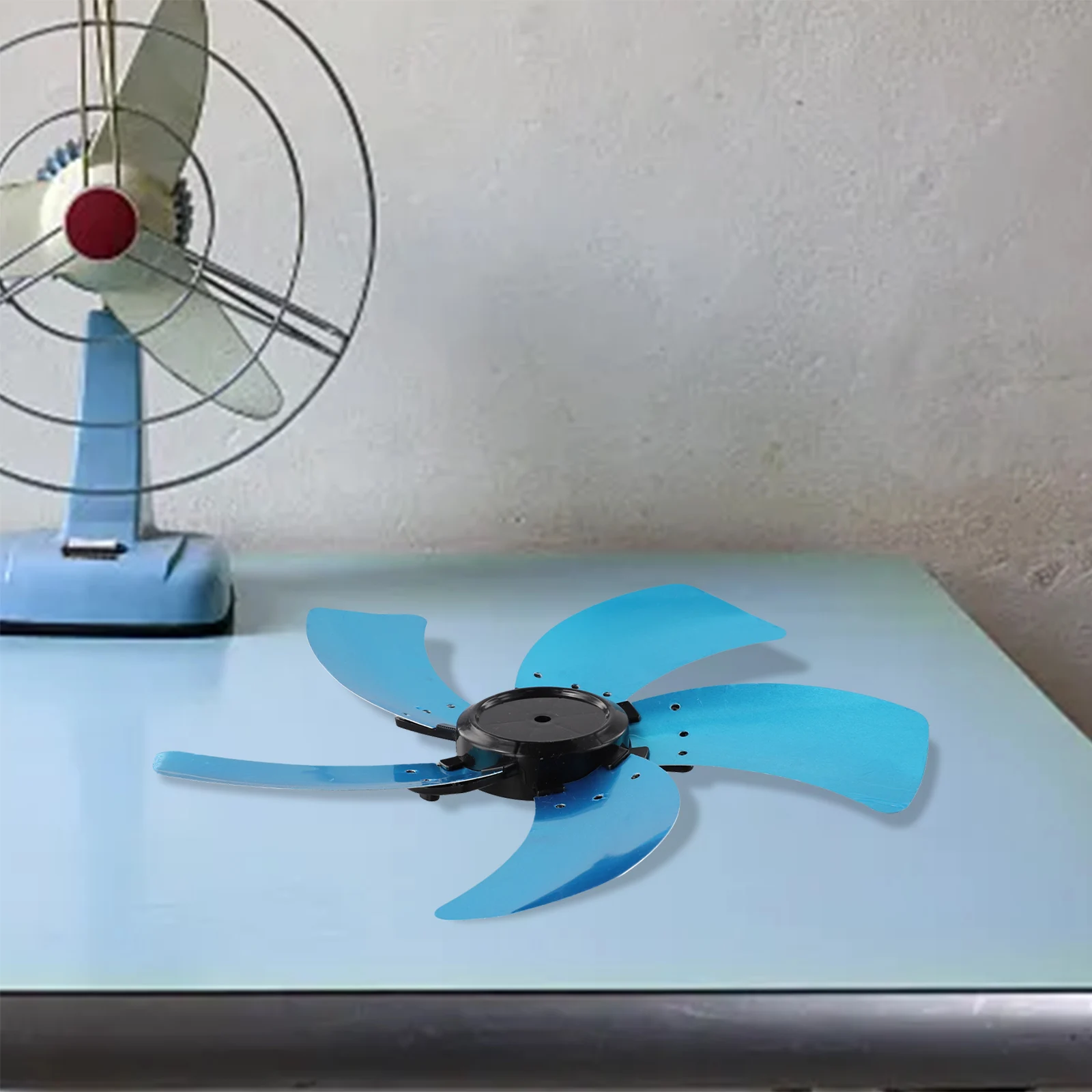 1pc 16-Inch Household Aluminum Five-Blade Fan With Nut Cover Base Five-blade Home Improvement Tools Accessories