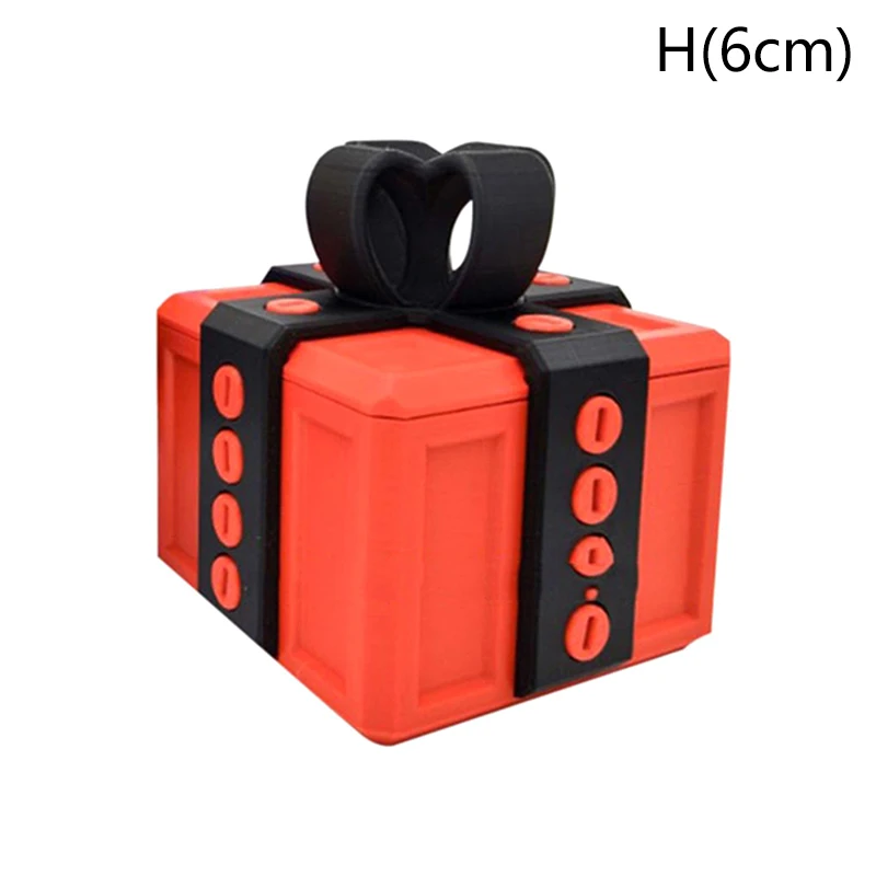 Scatola regalo divertente per bambini da 8 cm. Grande custodia per