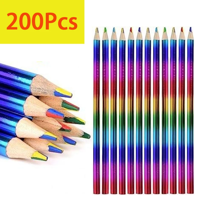 200pcs-4-colors-rainbow-pen-diy-colorful-rainbow-pencil-painted-graffiti-gradient-brush