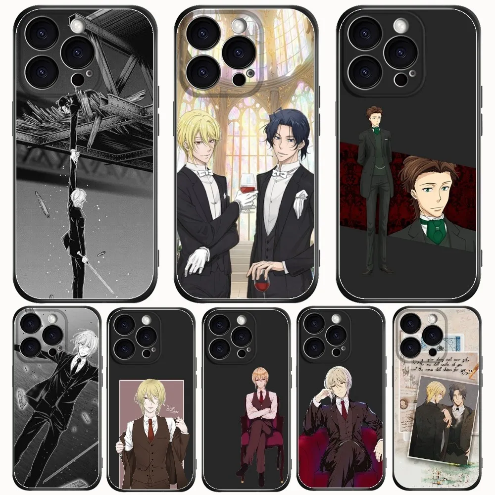 Черный силиконовый чехол для телефона с аниме Moriarty The Patriot, чехол для iPhone 15, 14 Plus, 13, 12, 11 Pro Max, матовая задняя крышка