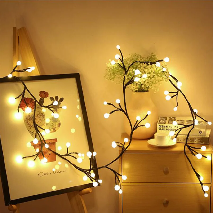 

Creative 2.5M 72LED Globe Ball String Lights Outdoor 8 Modes Christmas Fairy Lights Garland for Home Party Wedding Holiday Decor