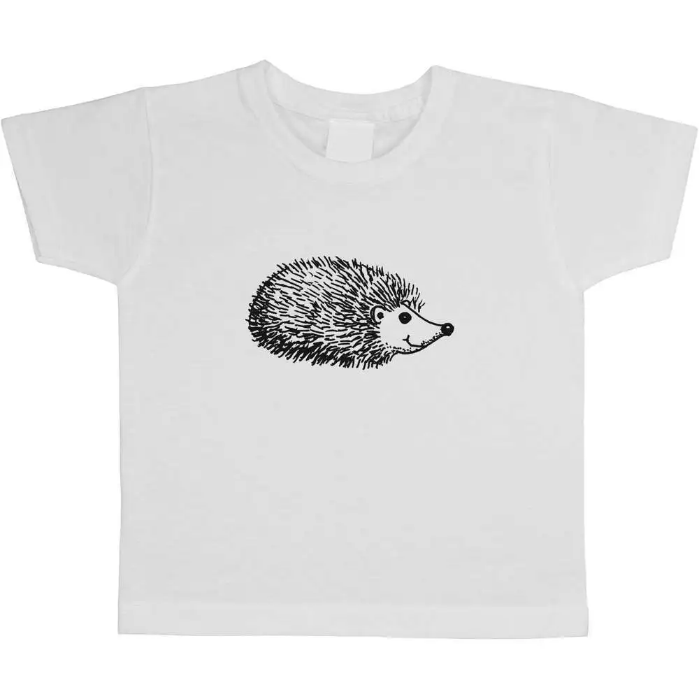 

Детские/Детские футболки с рисунком ежика, летние футболки для мальчиков и девочек из высококачественного 100% хлопка с коротким рукавом