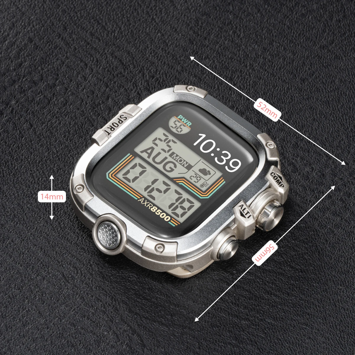 Premium 2-in-1 Metal Alloy Case with Silicone Strap