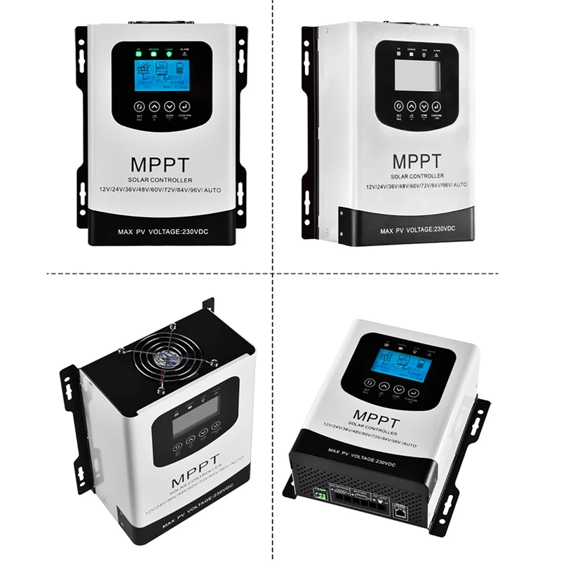 50A 60A MPPT Solar Charge Discharge Controller Regulator LCD Touch Screen 12V 24V 48V 60V 72V 96V Battery solar charger solar battery charge controller