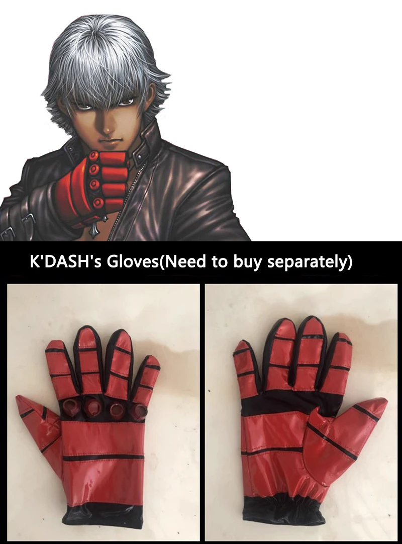 The King of Fighters: K',K DASH | Cosplay Costume Set 28 The King of Fighters-Inspired K' Cosplay Costume for Men